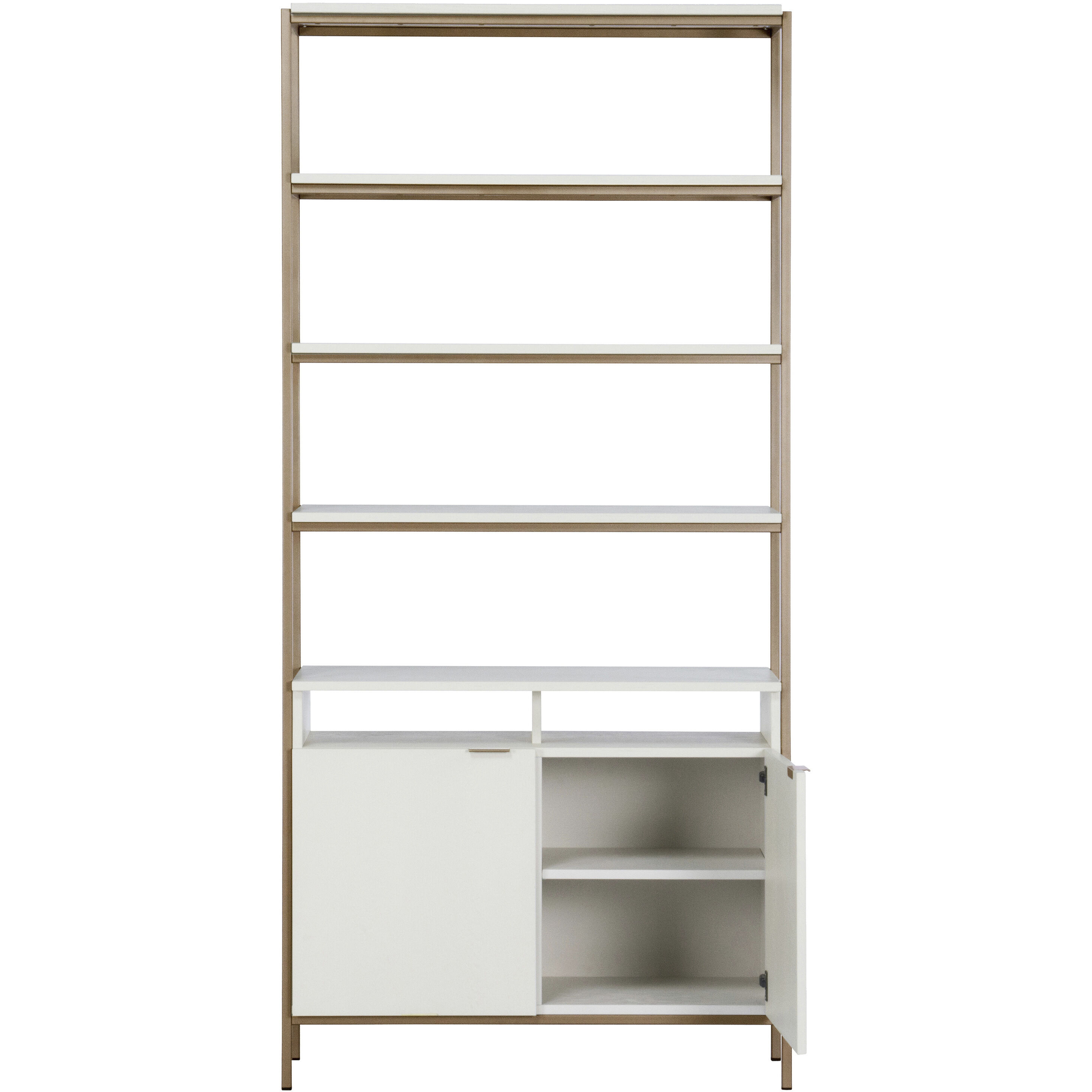 Ambrose Champagne Gold / Cream Modular Bookcase, Large